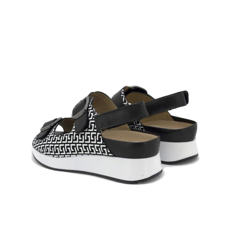 Sandalia PIESANTO 250427 Estampado Negro